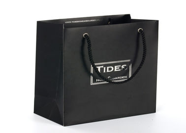 Sacs noirs de marchandises de papier de couleur, sacs de transporteur de papier réutilisés promotionnels fournisseur