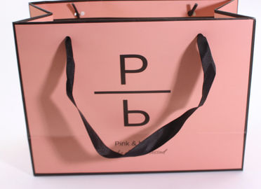 Sacs de transporteur de papier précis de rose d'impression, sacs à provisions de fantaisie de boutique fournisseur