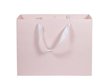 acheter Couleur rose de papier qui respecte l'environnement de sacs à provisions avec la poignée de corde de coton de sergé fabrication en ligne
