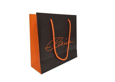 La coutume décorative a imprimé des sacs en papier noirs/couleur orange écologique fournisseur