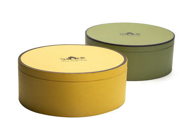 Boîte-cadeau rond couleur jaune/verte, boîte actuelle ronde pour l'anniversaire/anniversaire fournisseur