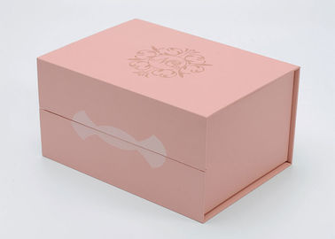 Beau boîte-cadeau rose fait main, recyclable simple magnétique de boîte de papier fournisseur