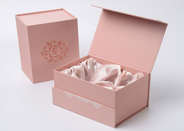 Beau boîte-cadeau rose fait main, recyclable simple magnétique de boîte de papier fournisseur