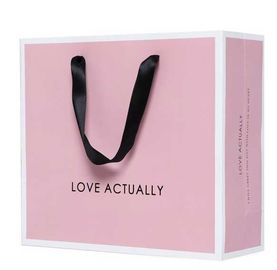 La couleur rose a personnalisé l'ODM/OEM populaires de papier de sacs à provisions disponibles fournisseur