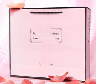La couleur rose a personnalisé l'ODM/OEM populaires de papier de sacs à provisions disponibles fournisseur