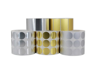Or fait sur commande résistant à la chaleur d'étiquettes adhésives/matériel aluminium argenté toute forme disponible fournisseur
