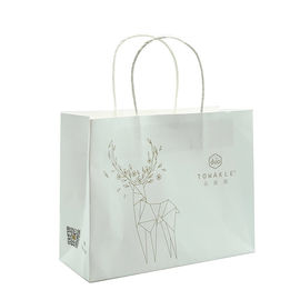Les sacs de papier personnalisés recyclables de cadeau, ont annoncé des sacs en papier pour l'empaquetage fournisseur