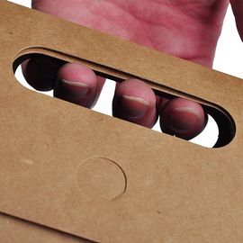 Poignée personnalisée découpée avec des matrices de Windowed de résistance de larme de sacs en papier de Brown haute fournisseur
