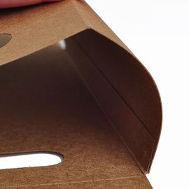 Poignée personnalisée découpée avec des matrices de Windowed de résistance de larme de sacs en papier de Brown haute fournisseur