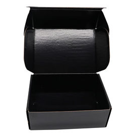 Cartons d'expédition ondulés mats réutilisés, taille ondulée noire de Cutsomized de boîtes fournisseur