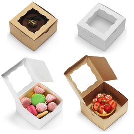 Le gâteau de boulangerie emportent la boîte, boîtes d'emballage alimentaire avec la fenêtre de visionnement claire fournisseur
