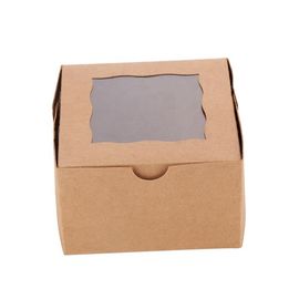 Le gâteau de boulangerie emportent la boîte, boîtes d'emballage alimentaire avec la fenêtre de visionnement claire fournisseur