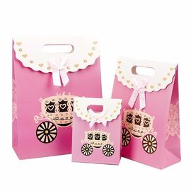 Le matériel blanc coloré mignon de carton du sac 230g de carton a adapté la taille aux besoins du client fournisseur