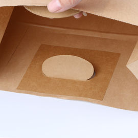 La coutume jetable de sacs en papier de Papier d'emballage de catégorie comestible imprimée renforcent fermement la poignée fournisseur