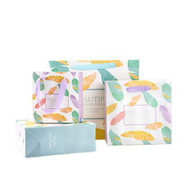 Beau logo adapté aux besoins du client de sacs à provisions de papier d'emballage par luxe avec la poignée en nylon de corde fournisseur