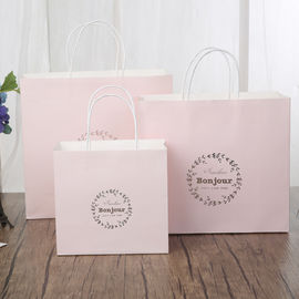 Bleu-clair/rose a personnalisé le matériel blanc de papier de papier des sacs 150gsm emballage de cadeau fournisseur