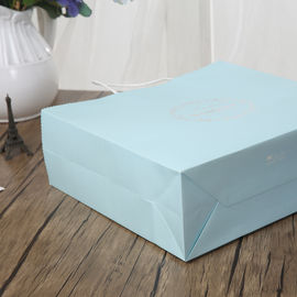 Bleu-clair/rose a personnalisé le matériel blanc de papier de papier des sacs 150gsm emballage de cadeau fournisseur