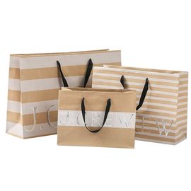 les sacs à provisions de papier de 250gsm Brown, les sacs en papier commerciaux dégagent le pli fournisseur