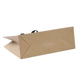 les sacs à provisions de papier de 250gsm Brown, les sacs en papier commerciaux dégagent le pli fournisseur
