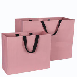 acheter Le sac rose de carton de couleur stratifié a imprimé le luxe pour faire des emplettes/cadeau fabrication en ligne