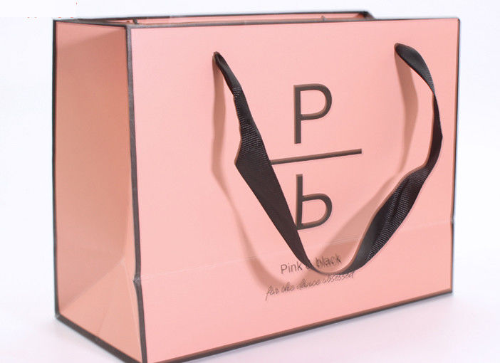 Sacs de transporteur de papier précis de rose d'impression, sacs à provisions de fantaisie de boutique fournisseur