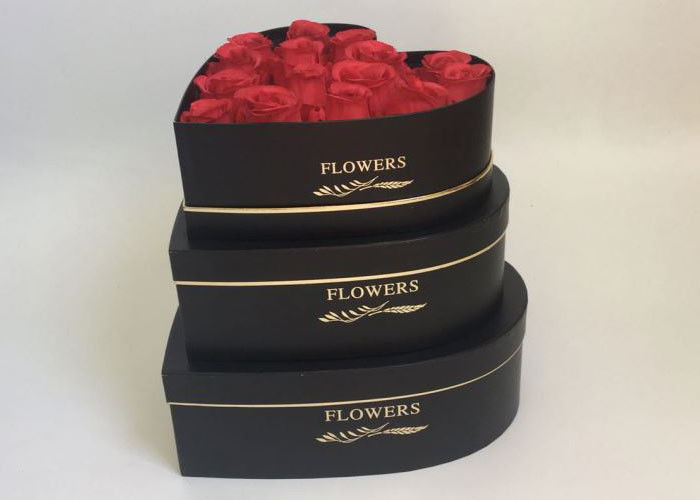 Boîtes de empaquetage imprimées par coutume de grande capacité, boîte en forme de coeur imperméable de fleur fournisseur
