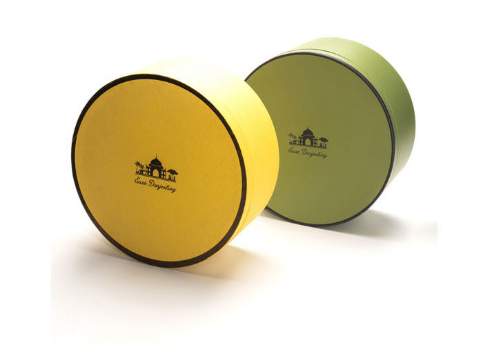 Boîte-cadeau rond couleur jaune/verte, boîte actuelle ronde pour l'anniversaire/anniversaire fournisseur
