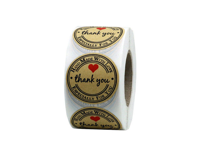 Le diamètre collant 1,18 de labels de papier de l'épaisseur 2mm Brown s'avance petit à petit pour épouser/anniversaire fournisseur