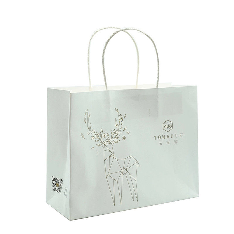 Les sacs de papier personnalisés recyclables de cadeau, ont annoncé des sacs en papier pour l'empaquetage fournisseur