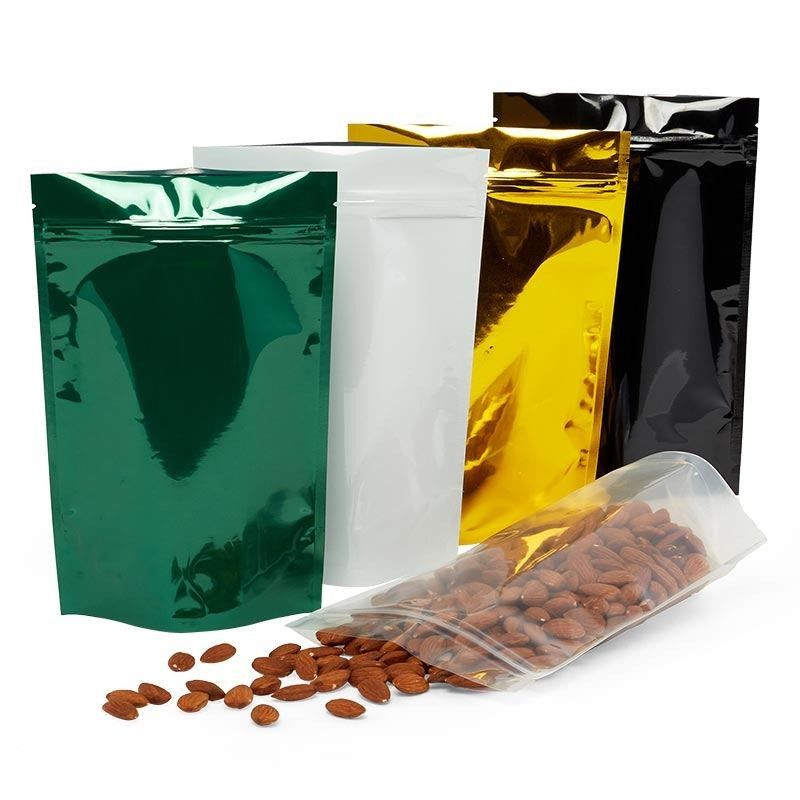 Les sacs réutilisables en plastique de nourriture, brillants tiennent la diverse couleur de poches disponible fournisseur