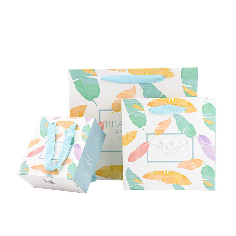 Beau logo adapté aux besoins du client de sacs à provisions de papier d'emballage par luxe avec la poignée en nylon de corde fournisseur
