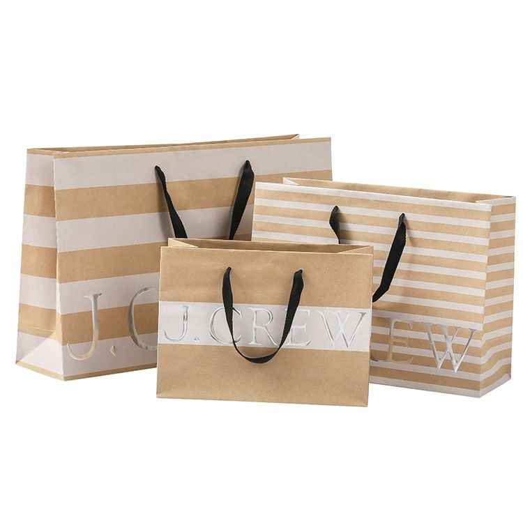 les sacs à provisions de papier de 250gsm Brown, les sacs en papier commerciaux dégagent le pli fournisseur