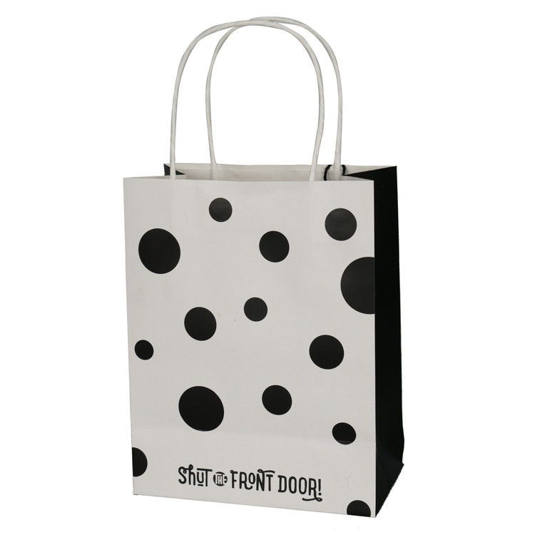 Sacs à provisions de papier personnalisés par conception de point, impression offset promotionnelle de sacs en papier fournisseur