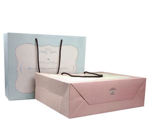 Good price La belle coutume a imprimé la portance élevée de sacs en papier avec la poignée de coton en ligne